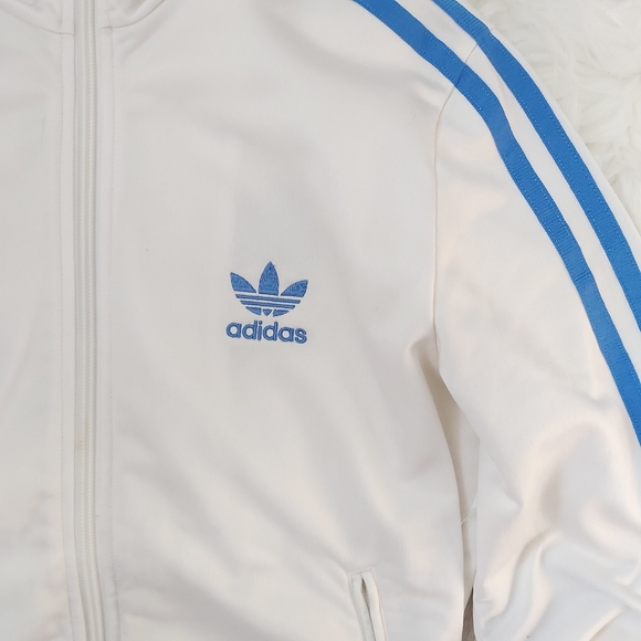 Adidas White Blue Original Firebird Track Jacket - Picture 3 of 11